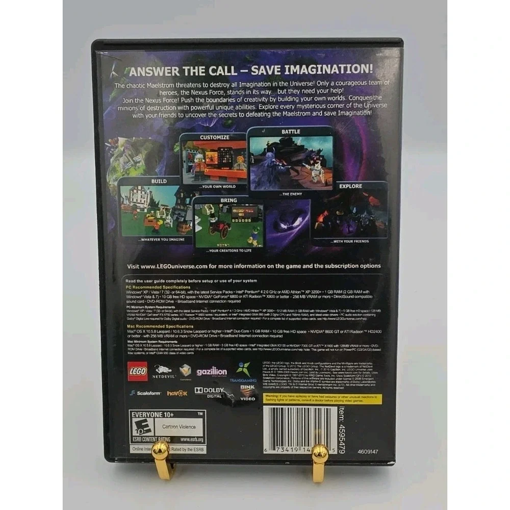 LEGO Universe Massively Multiplayer Online Game PC Mac DVD 55000 Rated E 10+